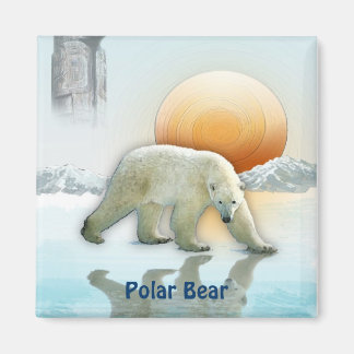 Ours polaire Artique Faune Magnet d'art
