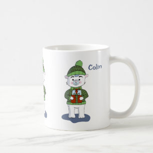 Ours polaire avec cadeau de vacances Mug