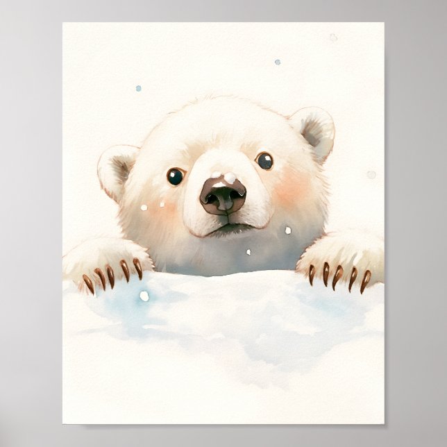 Ours Polaire Bébé Dans La Décoration De La Chambre (Devant)