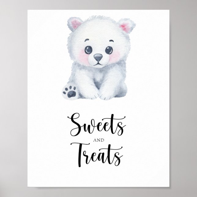Ours polaire - bonbons et friandises poster baby s (Devant)