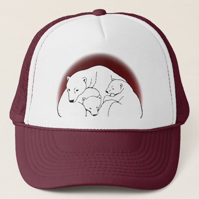 Ours Polaire Casquettes Casquettes  Faune Ours Cub (Devant)