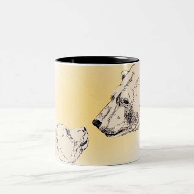 Ours Polaire & Cub Café Mug Faune et Art Cubs (Centre)