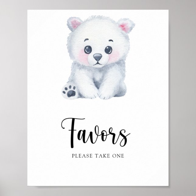 Ours polaire d'hiver - Favoris Affiche (Devant)