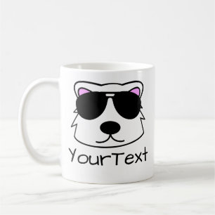 Ours polaire Doodé visage Personnalisé café Mug