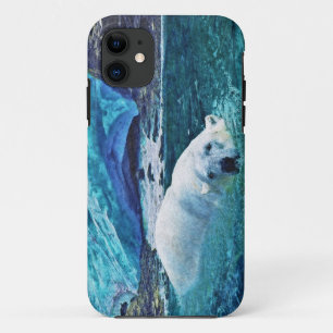 Ours polaire et coque iphone de glace arctique