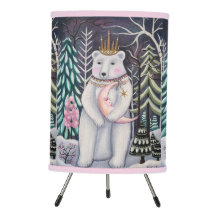 Ours polaire et lune d'hiver