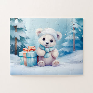 Ours polaire Festif Noël Enfants Jigsaw Puzzle