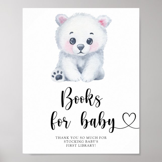 Ours polaire - livres pour bébé affiche (Devant)