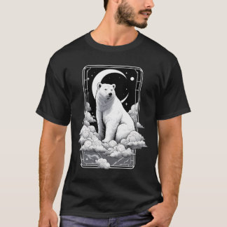 Ours Polaire Monochromatique En T-shirt Nocturne