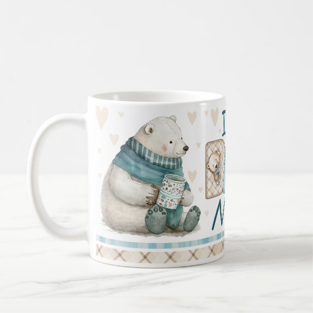 Ours polaire papa Mug 11 oz (Gauche)