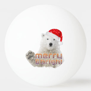 Ours polaire père Noël   Balle de Ping Pong Beary 