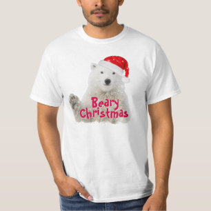 Ours polaire père Noël T-shirt de Noël de Beary