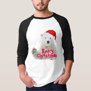 Ours polaire père Noël T-shirt de Noël de Beary