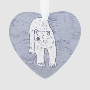 Ours polaire sur la peinture sur glace - Art origi