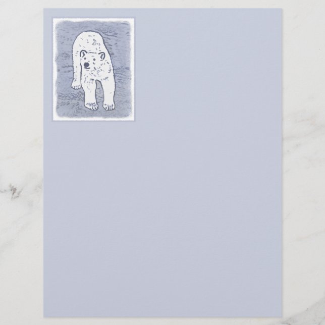 Ours polaire sur la peinture sur glace - Art origi (Devant)