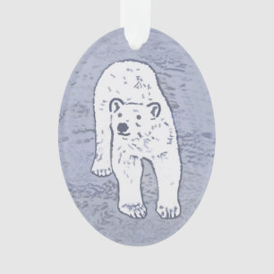 Ours polaire sur la peinture sur glace - Art origi