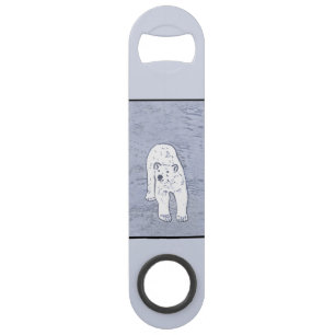 Ours polaire sur la peinture sur glace - Art origi