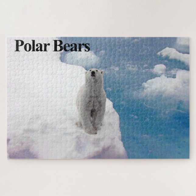 Ours polaire sur le puzzle de glace (Horizontal)