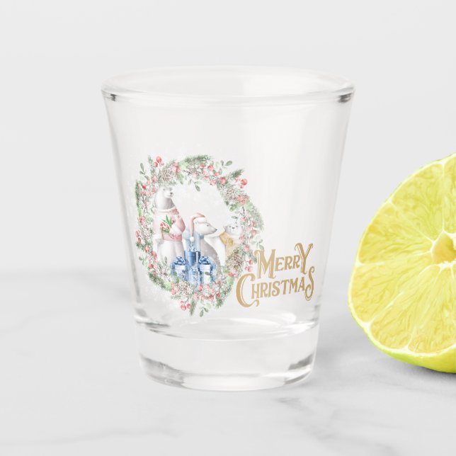 Ours polaire verre de tir de Noël (Devant)