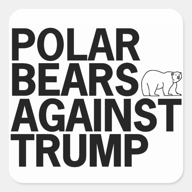 Ours polaires contre les autocollants Trump (20) (Devant)
