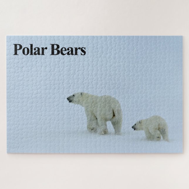 Ours polaires et puzzle d'épis (Horizontal)