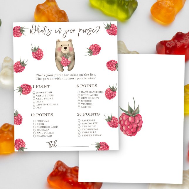 Ours - Qu'y a-t-il dans ton sac baby shower (Créateur téléchargé)
