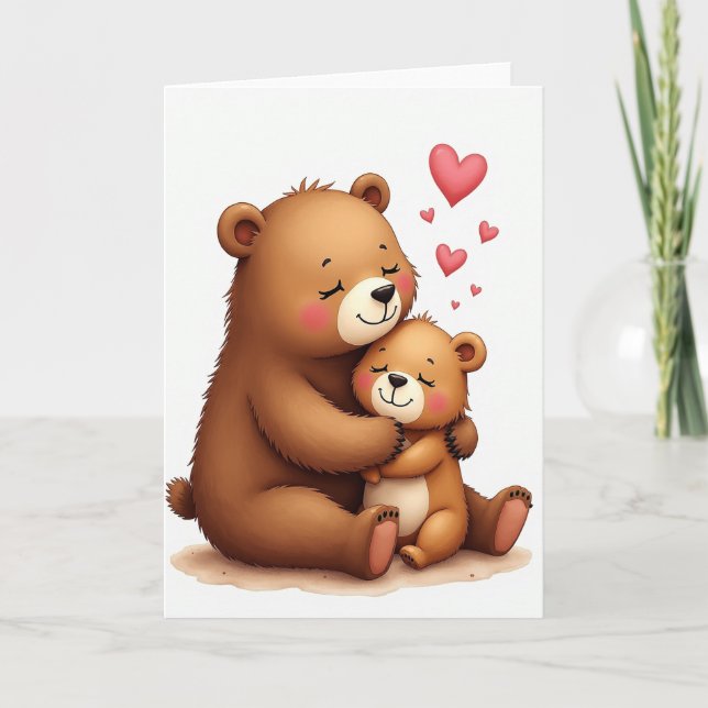 Ours rayés Carte Affectueuse (Devant)