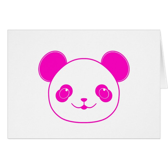 Ours rose Kawaii Panda (Devant horizontal)