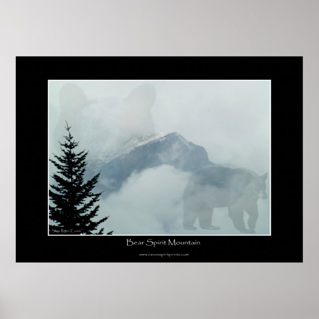 Ours Spirit Mountain Photo Art Poster (Devant)