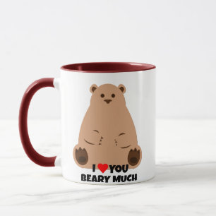 Ours Valentine Mug - Je Vous Aime Beary Beaucoup C