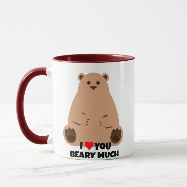 Ours Valentine Mug - Je Vous Aime Beary Beaucoup C (Gauche)
