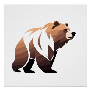 Ours Vector Art Animal Moderne Ville Urbaine Graph