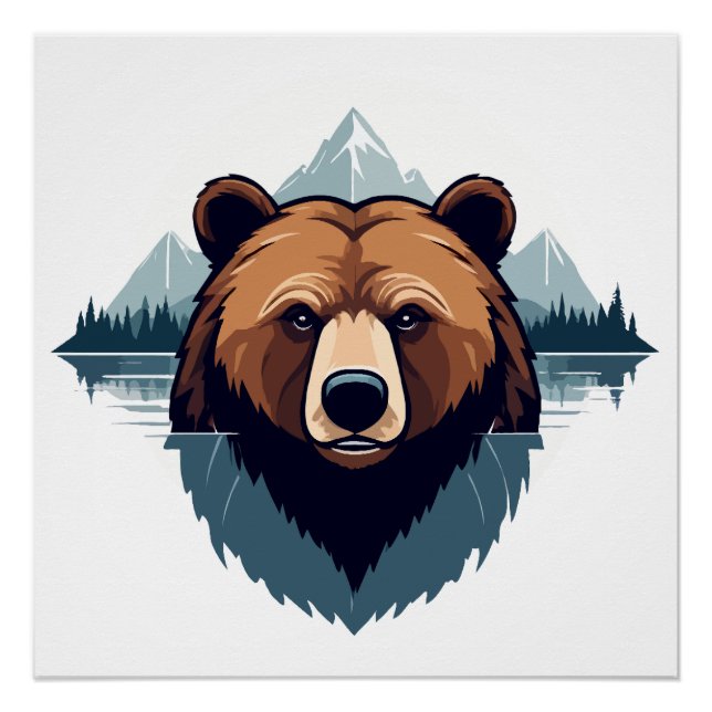 Ours Vector Art Animal Moderne Ville Urbaine Graph (Devant)