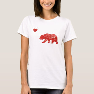 Ours vintage d'amour de la Californie et T-shirt