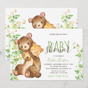 Ours zoo animal Jungle Baby shower Invitation