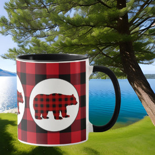 Ourson de Buffalo plaid Tasse Country Kitchen