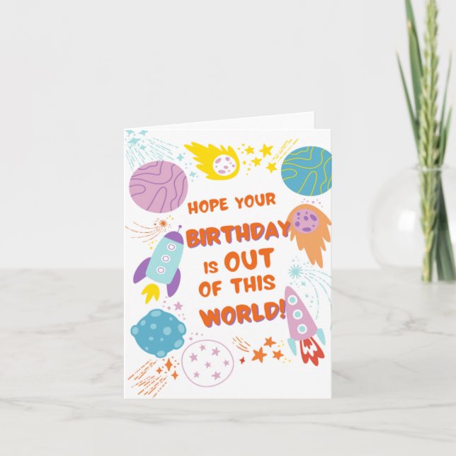Out Of This World Puns Carte Anniversaire (Devant)