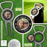 Outil À Divot BEST DAD BY PAR Photo Funny Couleurs personnalisée<br><div class="desc">Pour les amateurs de golf spéciaux Papa avec un sens de l'humour, créez un outil multifonction de golf unique qui sert de Marqueur de Bal de Golf, d'Ouverture de Bouteille et d'Outil Divot avec votre photo et le titre modifiable BEST DAD BY PAR - NO PUTTS A PROPOS DE LUI...</div>