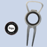Outil À Divot Logo Simple Avec Texte Professionnel Promotionnel<br><div class="desc">Ajoutez votre propre logo et le choix du texte à cette conception,  qui sera découpée sur un cercle blanc. Supprimez le texte supérieur ou inférieur si vous préférez. Minimaliste et professionnel. Excellent comme un produit promotionnel pour vos clients et clients.</div>