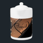 Outil en cuivre et noir spectaculaire Porcelain Te<br><div class="desc">Outil en cuivre et noir spectaculaire Porcelain Teapot</div>