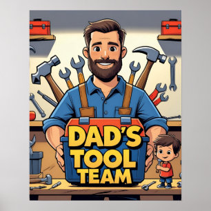 Outil Équipe Papa Imprimable Poster Art