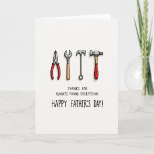 Outils Carte de remerciement pour la Fête des Père