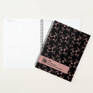 Outils de coiffeur promotionnels Motif rose noir