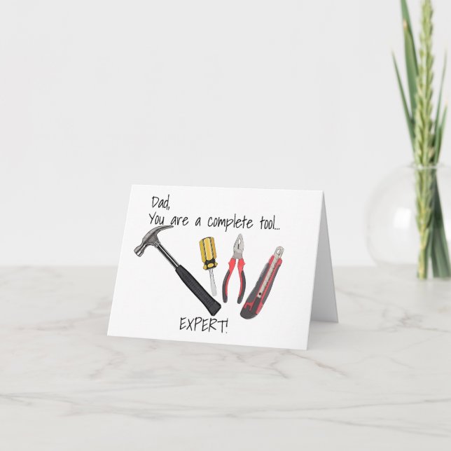 Outils de fête des pères Carte de voeux pliée (Devant)