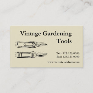 Outils de jardinage vintages Pruners Cartes de vis
