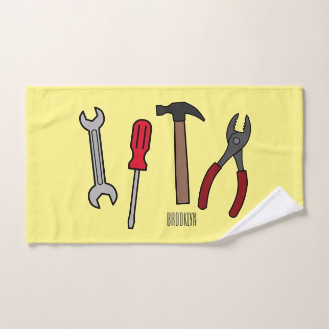 Outils de menuiserie illustration de dessin animé  (Serviette à main)
