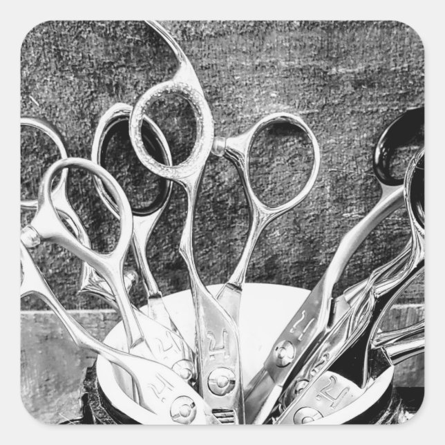 Outils du métier - Autocollants de coiffeur (Devant)