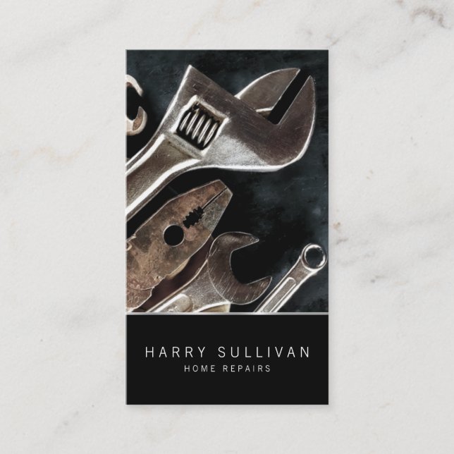 Outils foncés Accueil Réparation Carte de visite d (Devant)