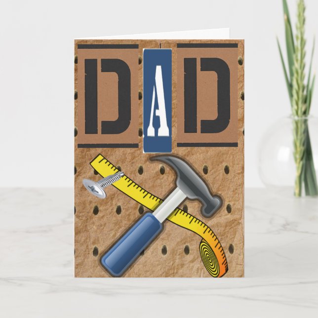 Outils Papa Bonne Fête des pères Carte (Devant)