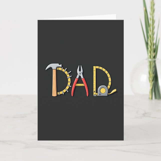 Outils Papa Doux Carte de Fête des Pères (Devant)